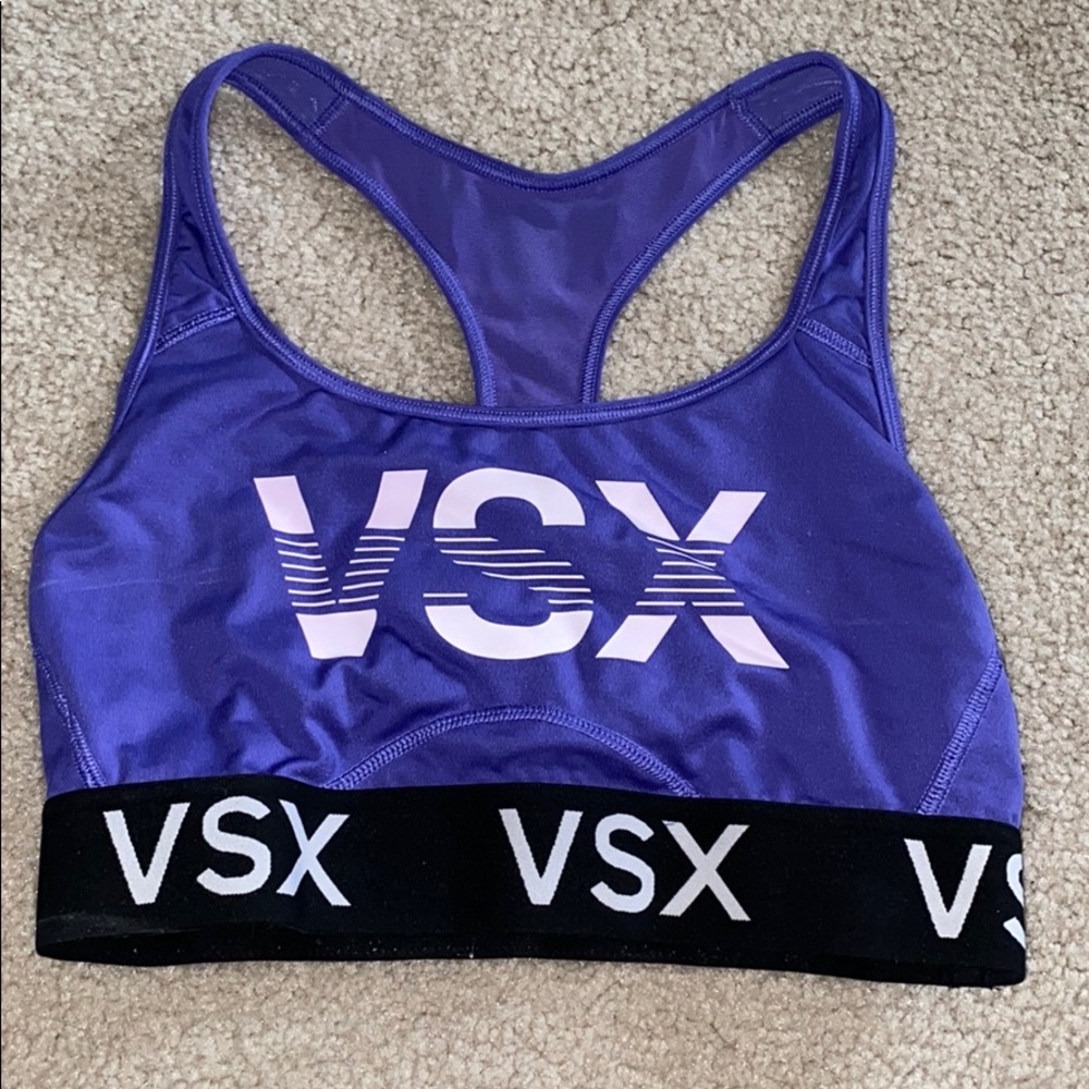 Victoria Sport purple racer back sports bra